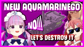 Aqua's NEW AquaMarineGo Destroyed by Miko & Flare [Minecraft Ender] SUB