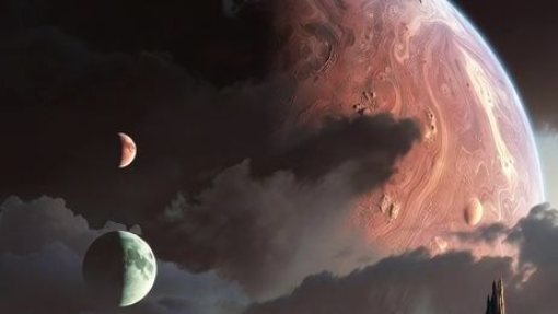 Alien Horizon: A View From a Distant Moon