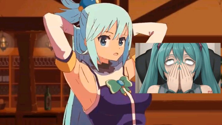 aqua kalah main kartu sama kazuma😋💦#