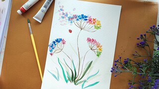 BEST Flowers Watercolor painting ideas • Easy for beginners