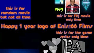 Happy 1 year logo of Enis#66 Films