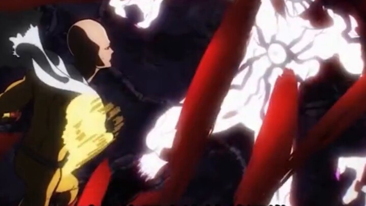 The big devil Saitama fights against Boros, releasing his ultimate move and punching hard~