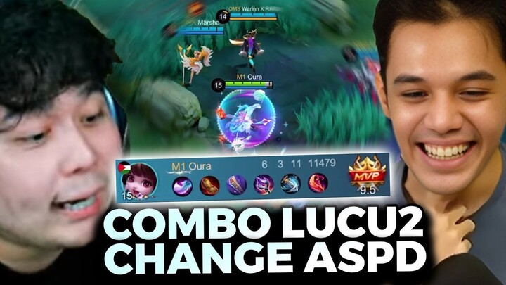 Combo Lucu-Lucuan Bareng Marsha!! Change Full Attack Speed!! - Mobile Legends