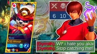 DYRROTH IS USELESS AGAINST NEW REVAMP AKAI?! 😱 | AKAI TOP 1 GLOBAL | MLBB