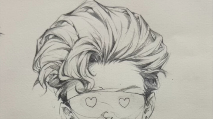 Kalau ingin menggambar gaya rambut dengan baik, kamu harus menggambar rambutnya lebih banyak dulu