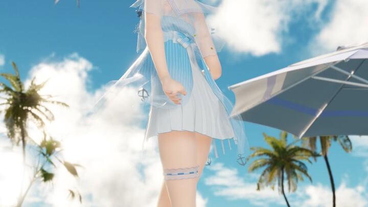 [Ling Yuan MMD/fabric/vertical fixed lens] Over the sea~ is a cold bird on vacation~