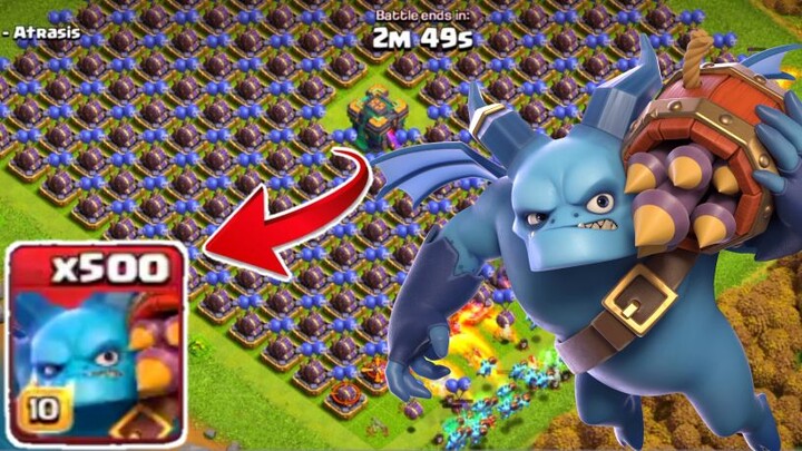 500 SUPER MINNIONS VS AIR BOMBS (Clash of Clans)