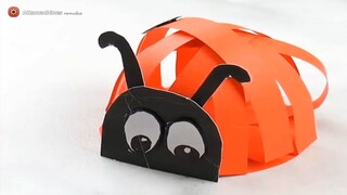 Paper ladybug craft