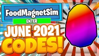 *JUNE 2021* ALL NEW SECRET OP CODES! | Roblox Food Magnet Simulator