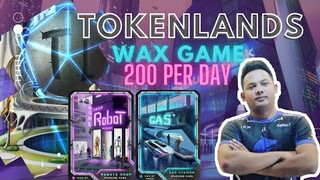 TOKENLANDS | WAX NFT GAME  200 PER DAY PROFIT(TAGALOG)