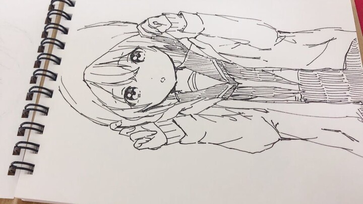 Drawing anime girls-Pencil drawing - Bilibili Drawing anime girls-Pencil drawing - Bilibili