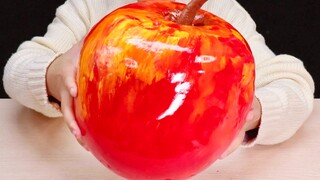 [DIY][ASMR]A giant Apple Slime&A snowman made of foaming glue