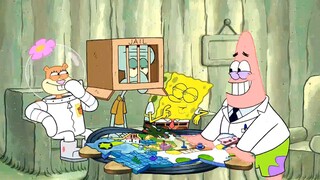 Squidward sangat tidak beruntung, langkah pertama dalam memainkan game ini akan membawanya langsung 