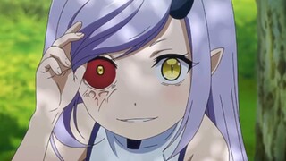 The girl shoots a laser at the mountain every day, but after firing she turns into a child