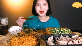 Mì trộn bibimmyeon củ cải non và thịt 3 chỉ thái mỏng 4 #amthuc