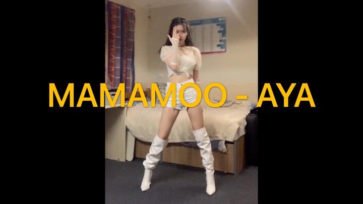 MAMAMOO-AYA's last train flip jump (my first try with 10cm high heels almost took away my flat feet 