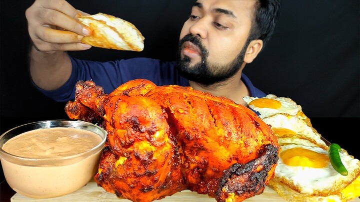 WHOLE GRILLED CHICKEN, SUNNY SIDE UP EGG FRY, MAYONNAISE MUKBANG ASMR EATING SHOW | BIG BITES |