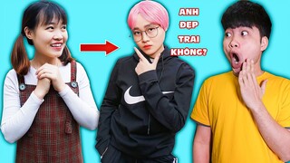 Hà Sam Trang Điểm Thành Con Trai HOT BOY  Để Troll Gấu Đỏ Và Cái Kết