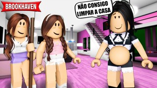 A EMPREGADA FINGIA QUE ESTAVA GRAVIDA | Historinhas Brookhaven RP | Roblox