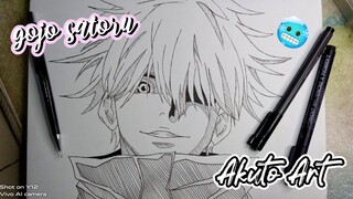 speed draw gojo satoru🥶 (jujutsu kaisen)