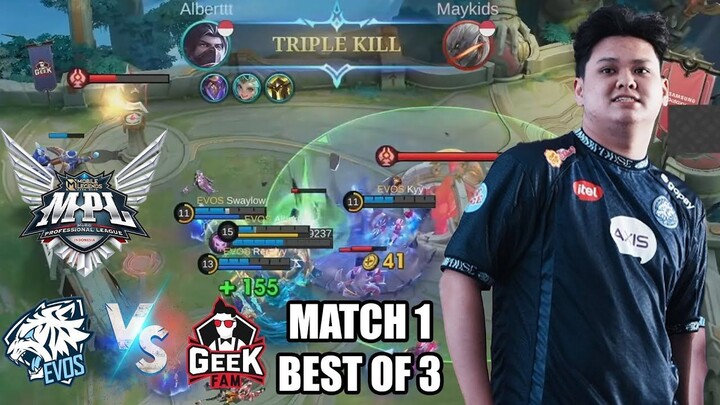 ALBERT DIKASIH HAYABUSA HAMPIR AJA DAPET SAVAGE!! EVOS VS GEEK MATCH 1