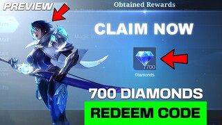 700 DIAMONDS ML REDEEM CODE + BENEDETTA MOONBLADE SKIN GAMEPLAY | MLBB Benedetta Moonblade