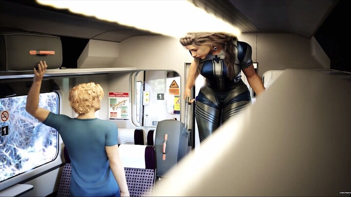 [AMV]Cô gái khổng lồ quyến rũ trên tàu cao tốc|<Giantess>