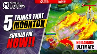 MOONTON SHOULD FIX THESE RIGHT NOW | 5 PROBLEMS WITH MLBB