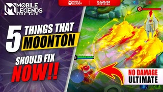 MOONTON SHOULD FIX THESE RIGHT NOW | 5 PROBLEMS WITH MLBB