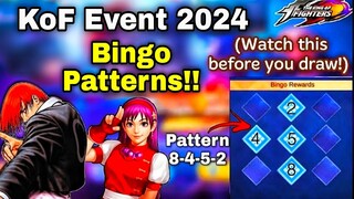 2024 KOF BINGO PATTERNS & SKIN PROBABILITY!✏️WATCH THIS BEFORE YOU DRAW‼️