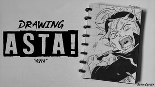 Speed Drawing Anime - Drawing Asta from Black Clover | YoruArt (Menggambar Anime)