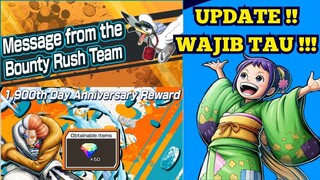 INFO PENTING BANDAI !! New UPDATE FACEBOOK & Event 1900 Days Anniversary - One Piece Bounty Rush