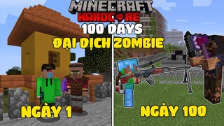 TÓM TẮT 100 NGÀY SỐNG SÓT KHỎI ĐẠI DỊCH ZOMBIE APOCALYPSE SIÊU KHÓ MINECRAFT