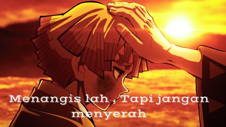 Zenitsu Berhati Lembut , bertekad baja - {Anime moment}