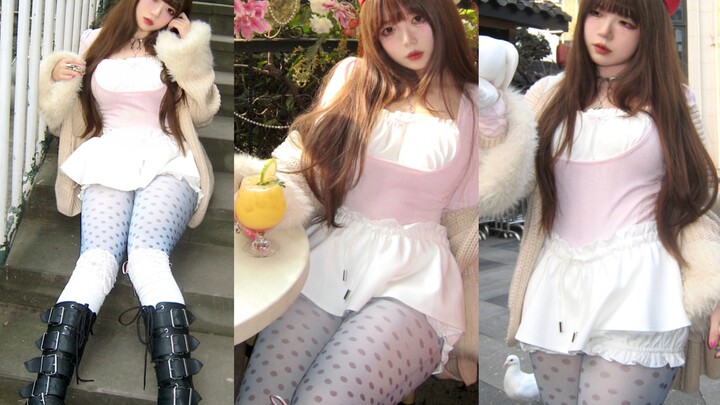 Ayo Jalan-jalan! Cewek Berkaki Montok Bakar Trotoar di Chongqing! ☆ VLOG Outfit Plus Size