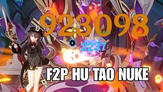 F2P C0 Hu Tao Nuke Showcase | Genshin lmpact