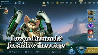 Tutorial on how to get free diamonds in Mobile Legends