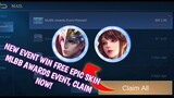 New event how to claim free epic skin MLBB awards event | Vote for free epic skin
