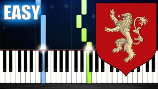 Game of Thrones - The Rains of Castamere - EASY Piano Tutorial