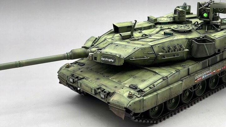 Nhìn nhanh màu sắc của xe tăng chiến đấu chủ lực Leopard 2A8 mẫu AH (tin vui PS! Bộ KF51 đã đoạt giả