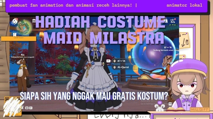 Hadiah gratis kostum maid milastra wonderland