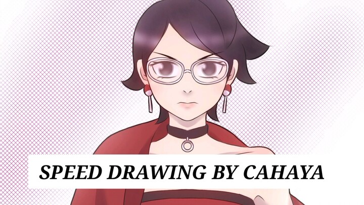 Speed Drawing Uchiha Sarada