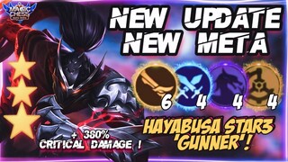 HAYABUSA ⭐⭐⭐ + 380% CRITICAL DAMAGE ! | COMBO META MAGIC CHESS UPDATE TERBARU