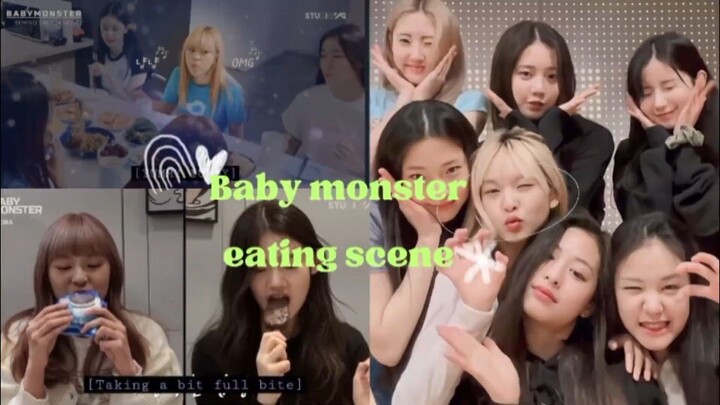 BABY MONSTER eating scene🍝🍦🍊☕ #babymonster #blackpink