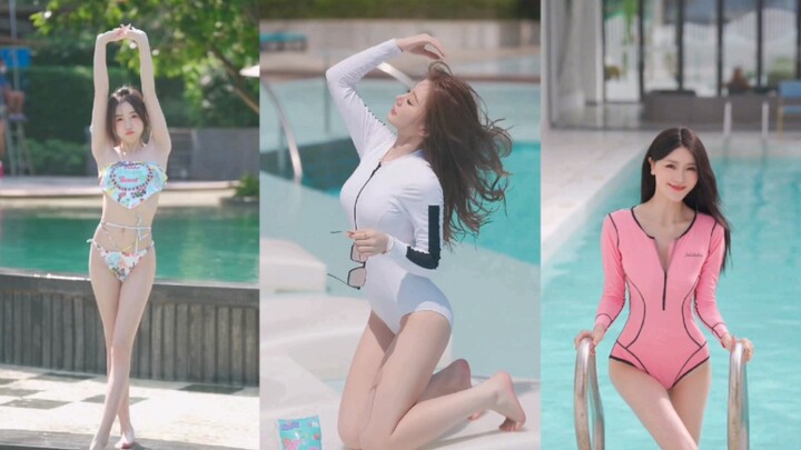 Sangat mendambakan dan merindukan pantai dan kolam renang di musim panas!