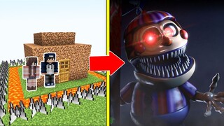 Balloon Boy FNaF Tấn Công Nhà Được Bảo Vệ Bởi bqThanh và Ốc Trong Minecraft