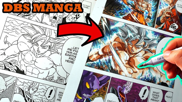 Coloring DBS Manga | Goku MUI Transformation