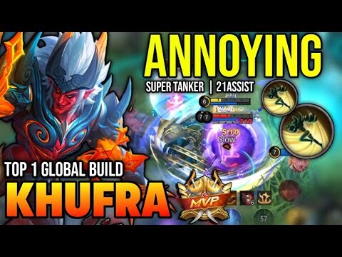 KHUFRA BEST BUILD 2022 | BUILD TOP 1 GLOBAL KHUFRA GAMEPLAY | MOBILE LEGENDS ✓