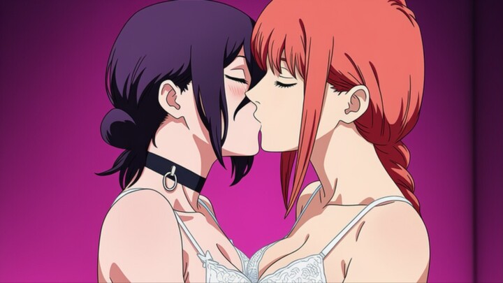 HOT🥵 makima kissing with reze