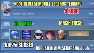 BURUAN! 4 KODE REDEEM ML TERBARU KODE REDEEM MOBILE LEGENDS TERBARU HARI INI UPDATE JUNI 2024